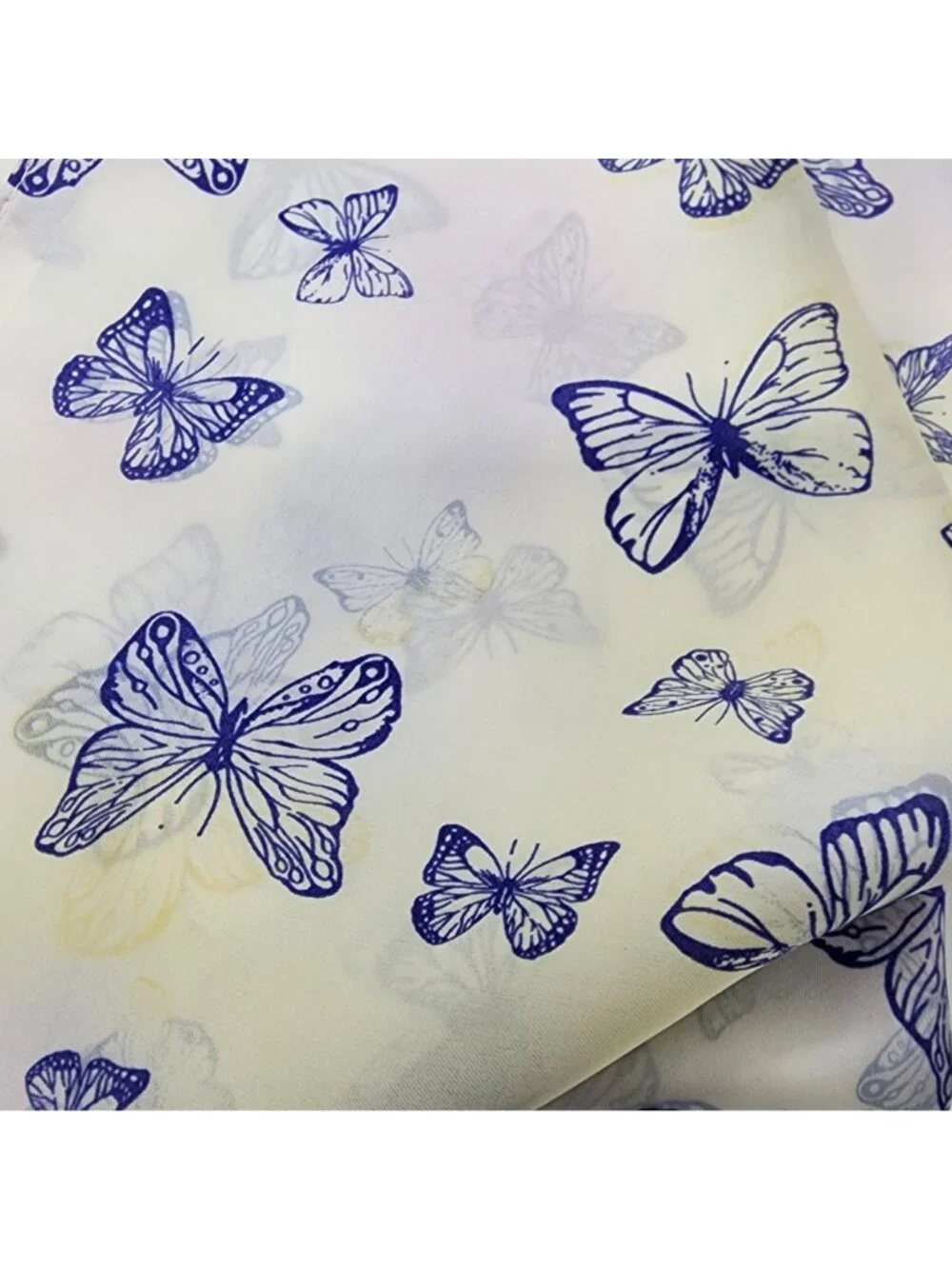⭐Luxury Butterfly Scarf Square Silky Head Neck Wrap Purple Cream Accessory hijab